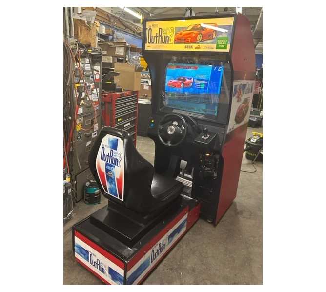 Out saving Run by Sega Vintage Coin Operated Arcade Video Game Marquee